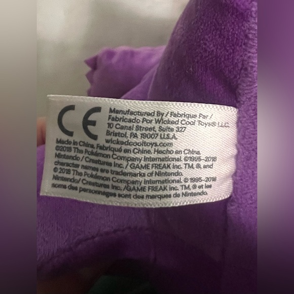 Pokémon Gengar Plush by WCT Wicked Cool Toys Purple Ghost 12" Nintendo - Picture 3 of 6